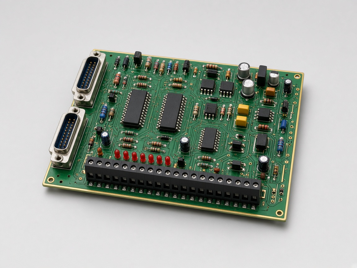 Interface Board พร้อมขั้ว D-sub, Terminal Block และไฟแสดงผล