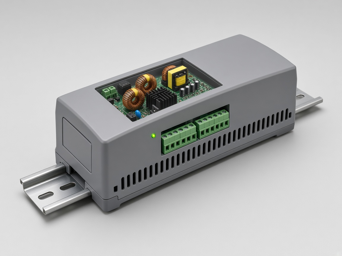 ชุดจ่ายไฟติด DIN rail ในไลน์ผลิต